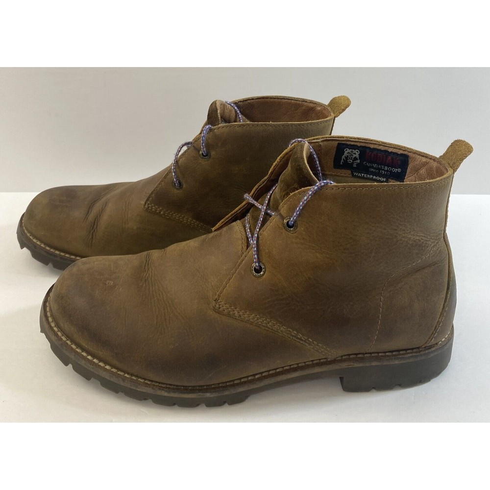 Kodiak Men’s Size 10.5 Brown Leather Chukka Boots Waterproof